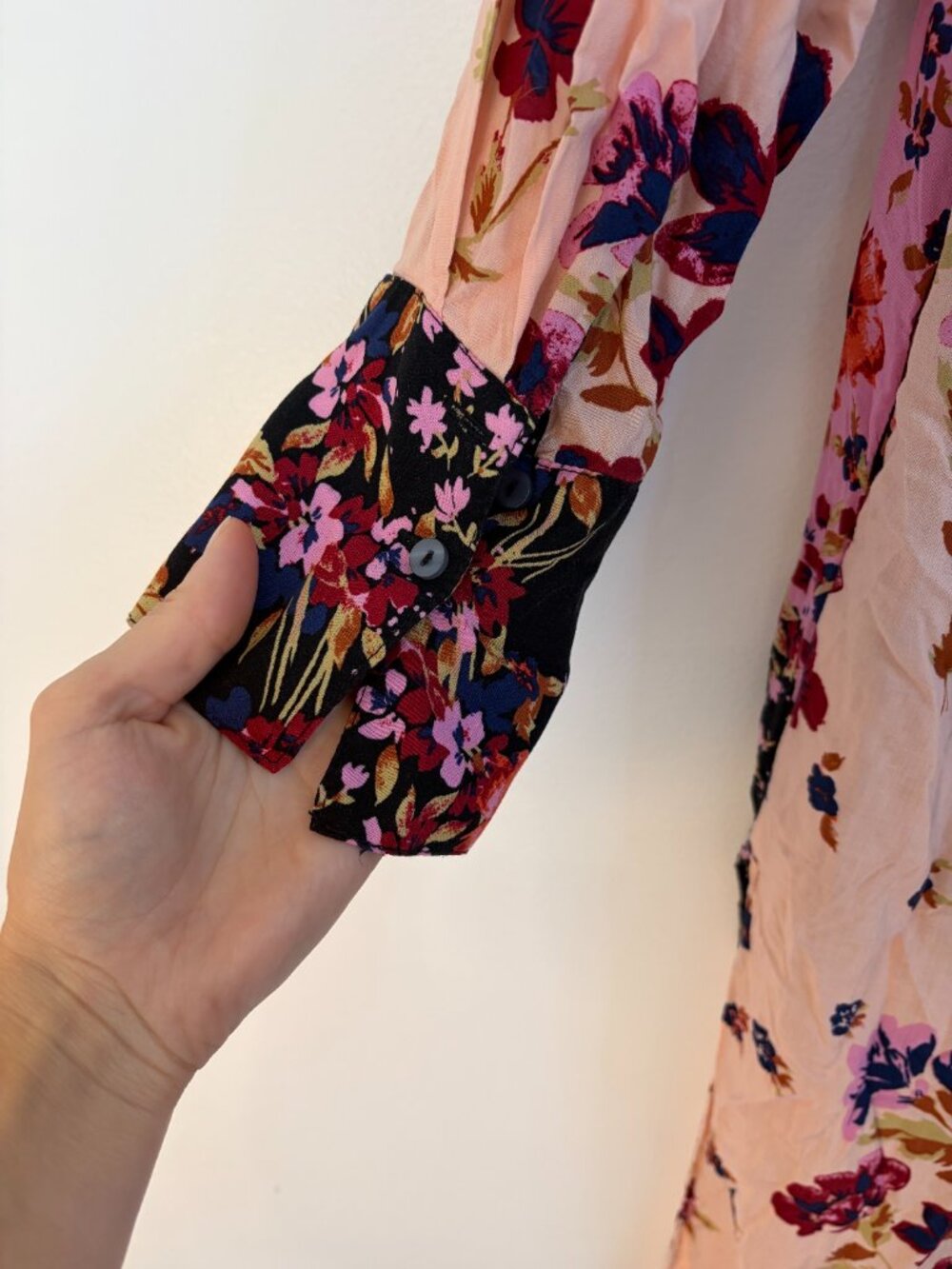 Free People Jackie Print Maxi Floral Pattern Long Sleeve Dress Shirt - Picture 9 of 9
